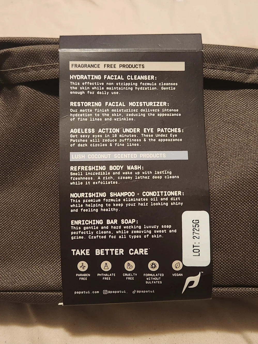 Papatui Take Better Care Kit Travel Bag - Brand New